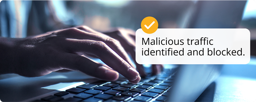 Malicious traffic identified and blocked. 