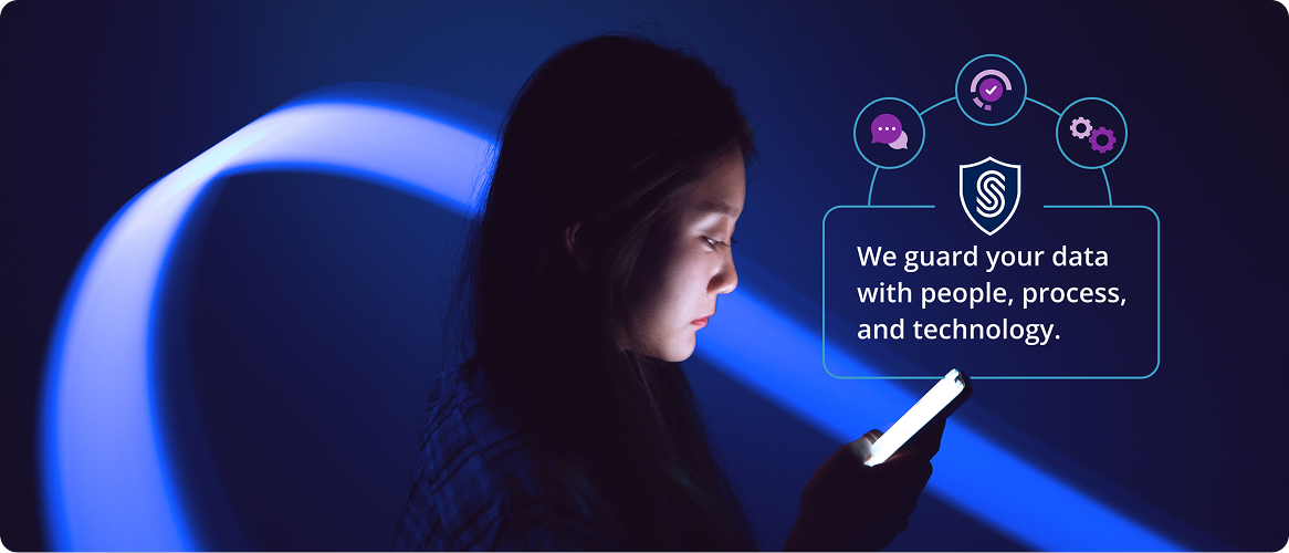 We guard your data with people, process and technology. 